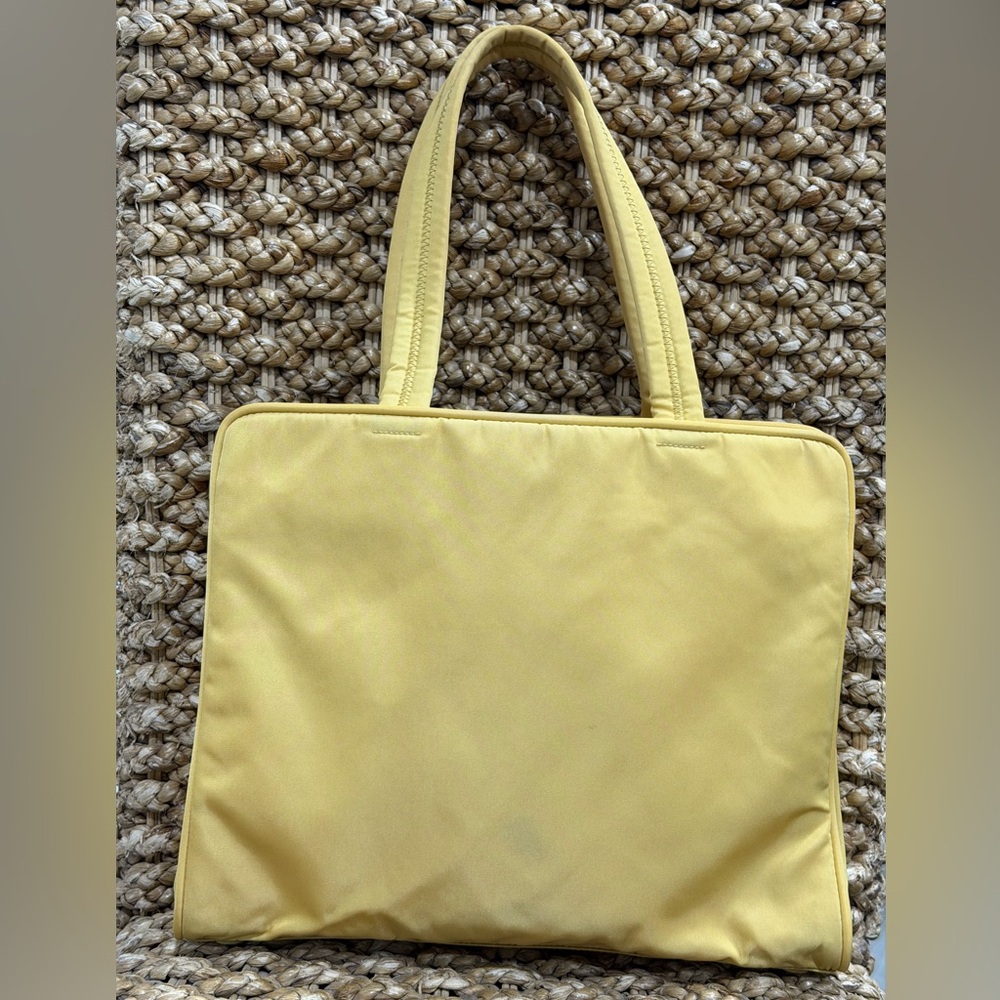 Prada Yellow Nylon Tote - Picture 2 of 11